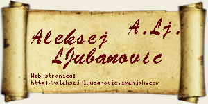 Aleksej LJubanović vizit kartica